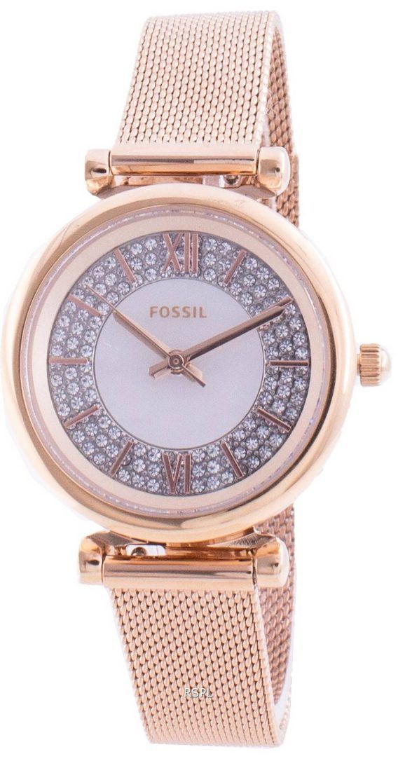Fossil Carlie Mini ES4836 Quartz Diamond Accents Women&#39,s Watch
