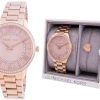 Michael Kors Lauryn MK4491 Quartz Diamond Accents With Gift Set Women',s Watch