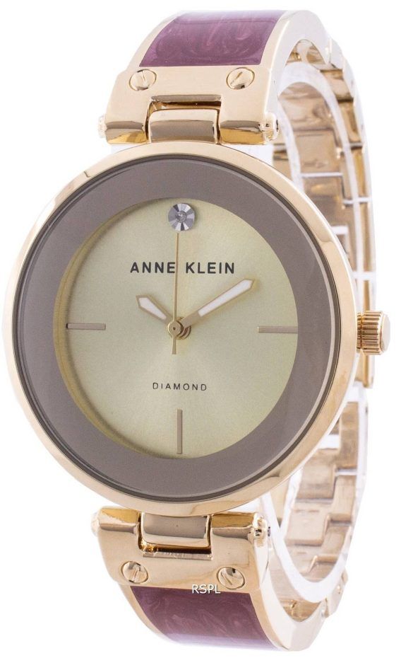 Anne Klein 2512BYGB Quartz Diamond Accents Women&#39,s Watch