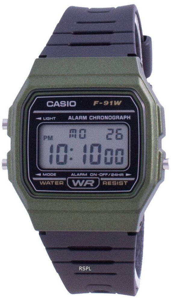 Casio Classic Daily Alarm F-91WM-3A F91WM-3A Herreur