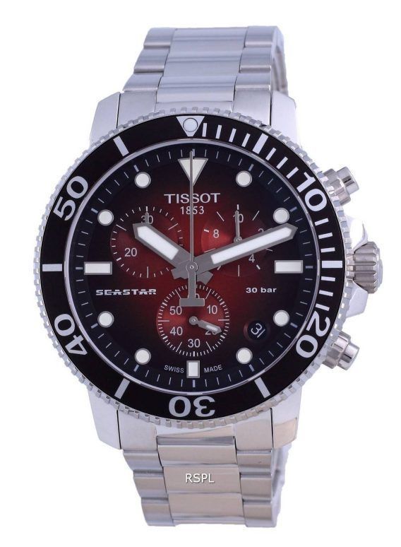 Tissot T-Sport Seaster 1000 Chronograph Diver&#39,s Quartz T120.417.11.421.00 T1204171142100 300M Herreur