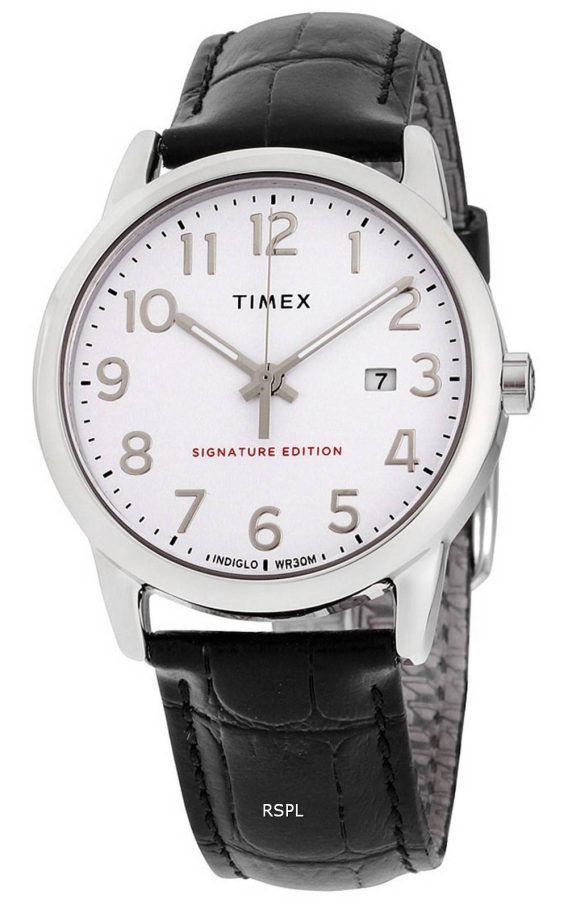 Timex Easy Reader Signature Edition LÃ¦derrem Kvarts TW2R64900 Herreur