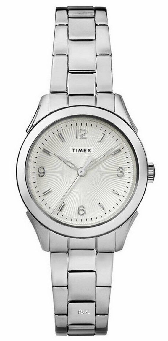 Timex Torrington sÃ¸lv urskive rustfrit stÃ¥l kvarts TW2R91500 dameur