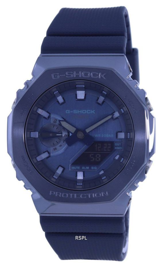Casio G-Shock World Time Analog Digital Metal Covered GM-2100N-2A GM2100N-2 200M Dameur