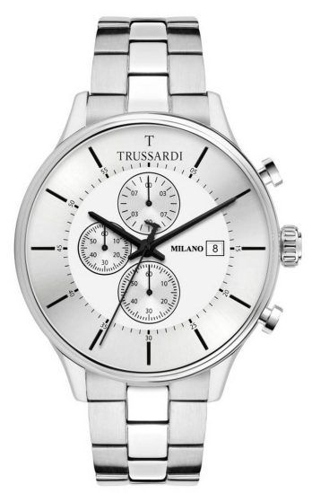 Trussardi T-Complicity Chronograph Silver Dial Rustfrit StÃ¥l R2473630004 Herreur
