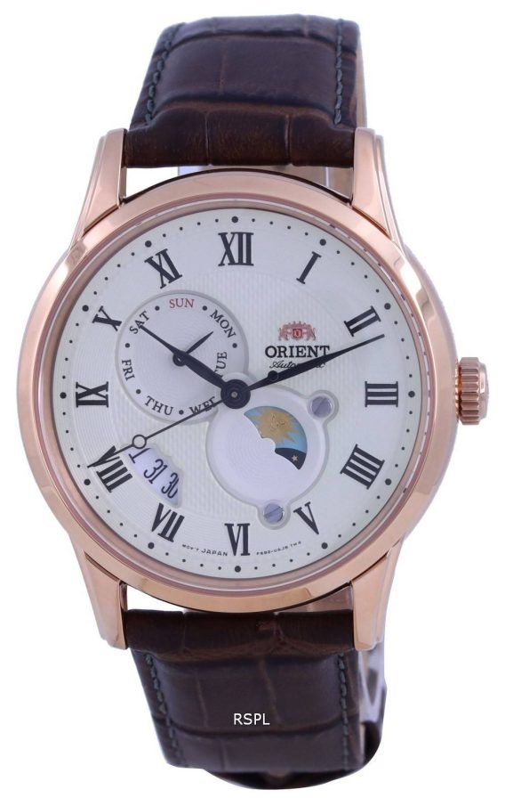 Orient Classic Sun &amp, Moon Champagne Dial Automatisk RA-AK0007S10B Herreur