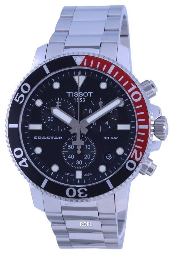 Tissot T-Sport Seastar 1000 Diver&#39,s Chronograph Quartz T120.417.11.051.01 T1204171105101 300M herreur