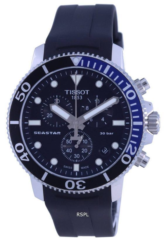 Tissot T-Sport Seastar 1000 Diver&#39,s Chronograph Quartz T120.417.17.051.02 T1204171705102 300M herreur