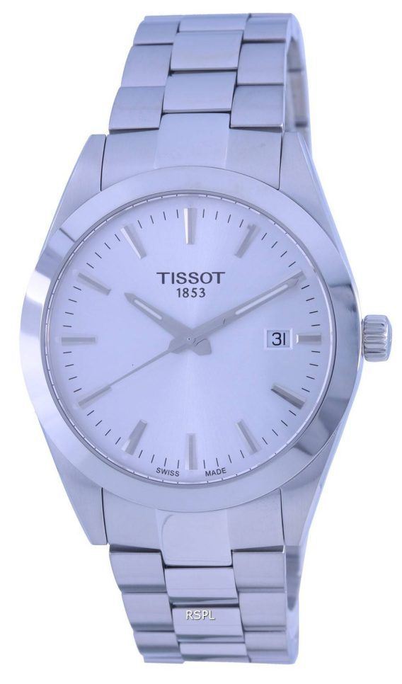 Tissot T-Classic Gentleman Silver Dial Quartz T127.410.11.031.00 T1274101103100 100M herreur