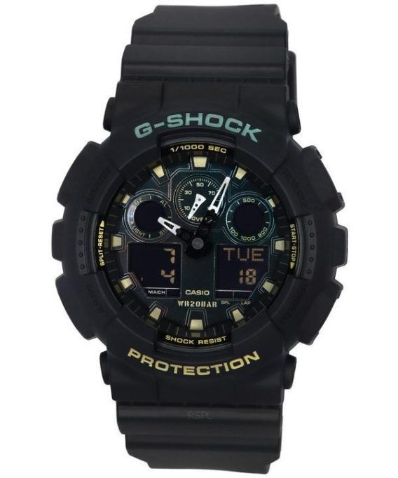 Casio G-Shock Analog Digital Resin Rem Multicolor Urskive Quartz GA-100RC-1A 200M herreur
