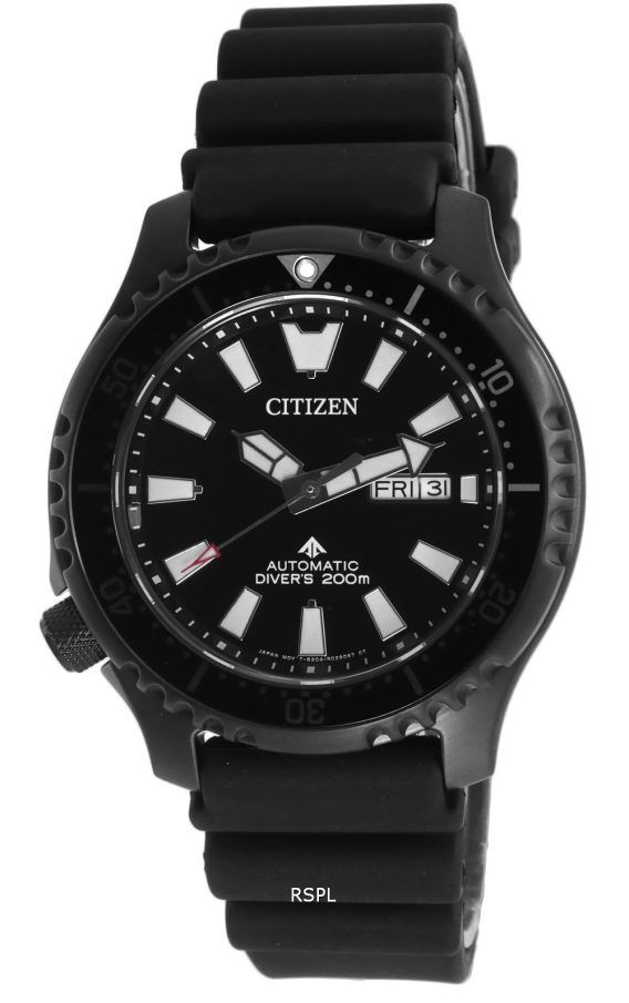 Citizen Promaster Fugu Limited Edition Diver&#39,s Black Dial Automatisk NY0139-11E 200M herreur