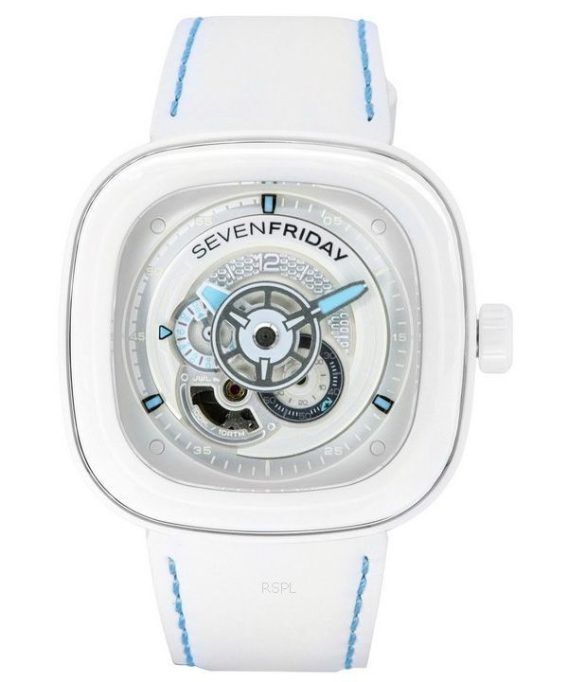 Sevenfriday P-Series Curacao Day-Night White Dial Automatisk P1C/05 SF-P1C-05 100M herreur
