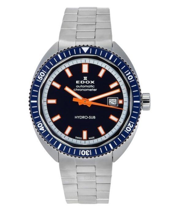 Edox Hydro-Sub automatisk kronometer Limited Edition Blue Dial Diver's 80128 3BUM BUIO 300M herreur