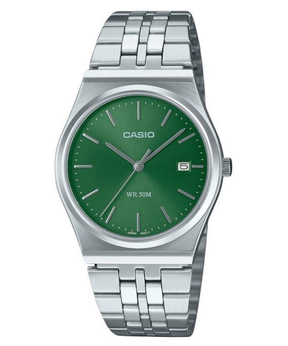 Casio standard analog rustfrit stål grøn skive kvarts MTP-B145D-3AV unisex ur