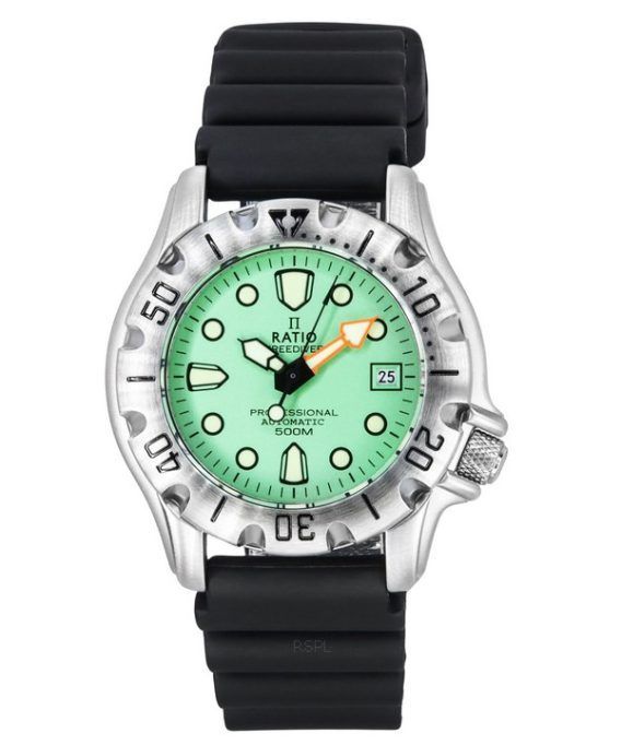 Ratio FreeDiver Professional 500M Sapphire Mint Green Dial Automatisk 32BJ202A-MGRN herreur