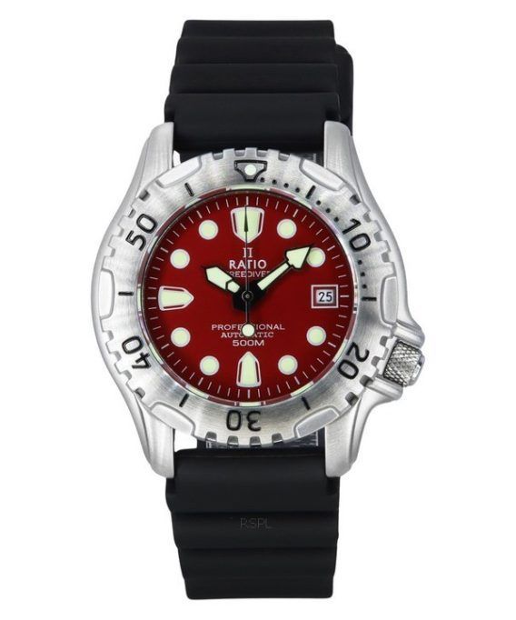 Ratio FreeDiver Professional 500M Sapphire Red Dial Automatisk 32GS202A-RED herreur