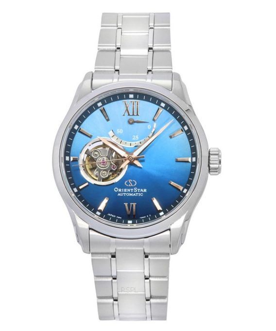 Orient Star Contemporary Limited Edition Open Heart Blue Dial Automatisk RE-AT0017L00B 100M herreur med ekstra rem