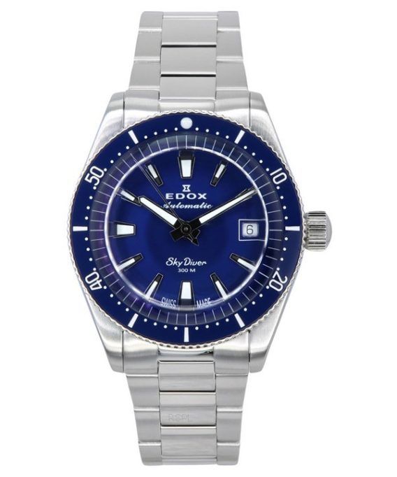 Edox Skydiver 38 Date Limited Edition Blue Dial Automatic Diver&#39,s 801313BUMBUIN 300M schweizisk lavet herreur