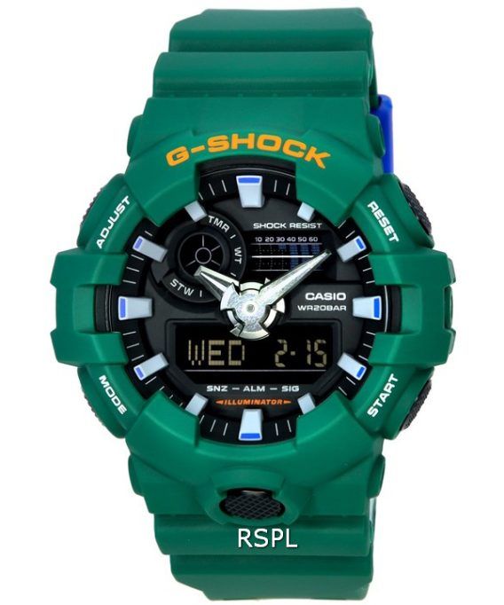 Casio G-Shock Popular Spirited Colors Grøn Analog Digital Quartz GA-700SC-3A GA700SC-3 200M herreur