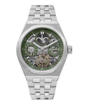 Ingersoll The Broadway Dual Time Green Skeleton Dial Automatisk I12905 herreur